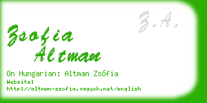 zsofia altman business card
