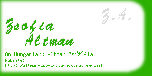 zsofia altman business card